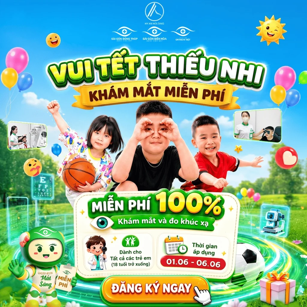 Phòng khám Ortho-K vui tết thiếu nhi khám mắt miễn phí