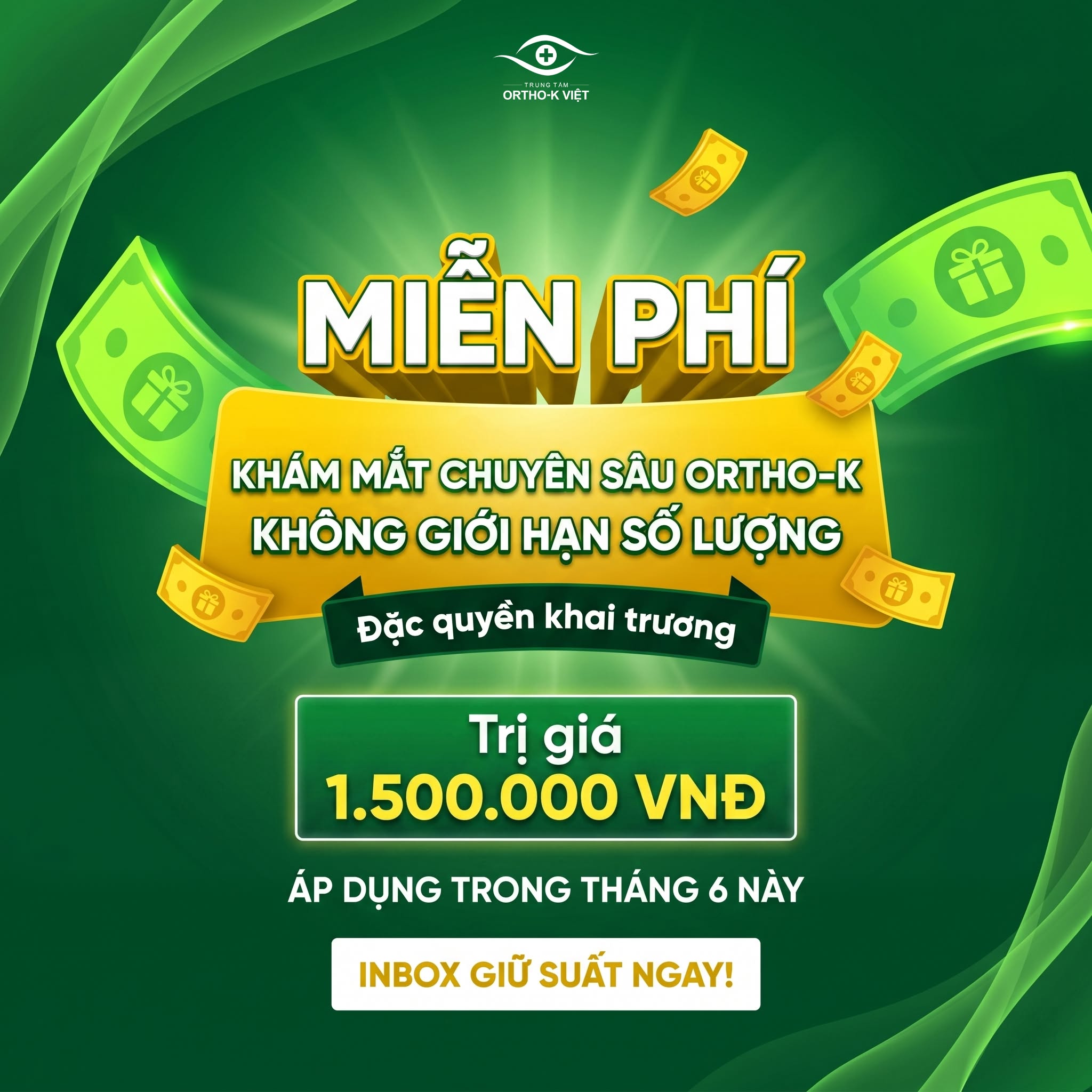 Miễn phí khám mắt chuyên sâu Ortho-K