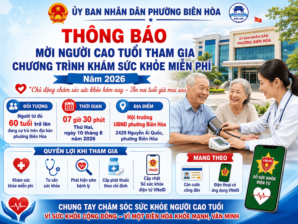 Thông báo khám bệnh NCT